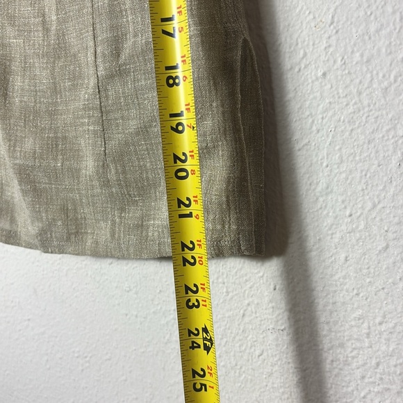 Lafayette 148 New York Linen Tank Top Back Button Closure size 4 - Picture 3 of 7